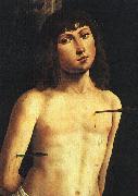 Lorenzo  Costa Saint Sebastian oil